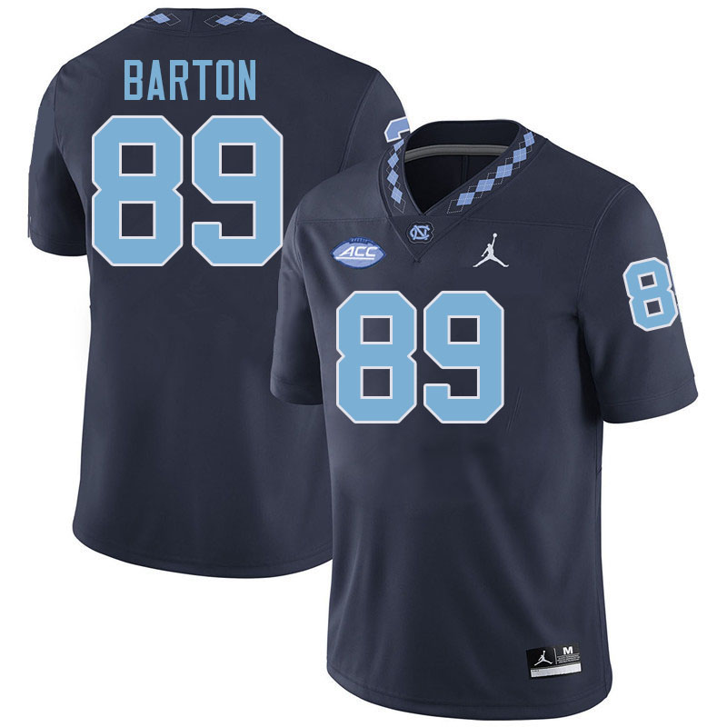 #89 Paul Barton North Carolina Tar Heels College Football Jersey Stitched-Navy #89 Paul Barton North Carolina Tar Heels College Football Jersey Stitched-Navy